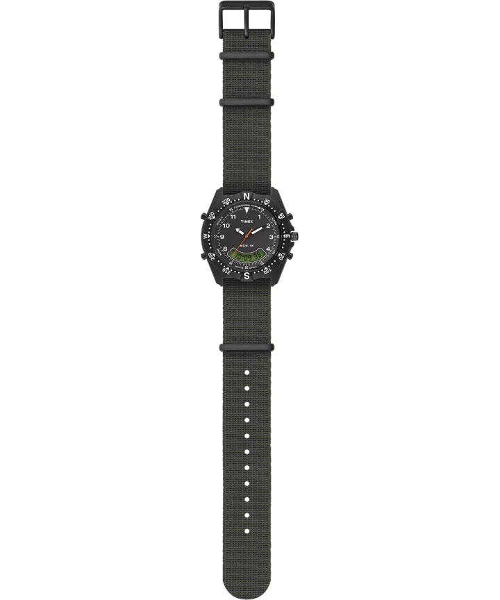 NSN-1K 39mm Elastic Strap Watch Black/Green large
