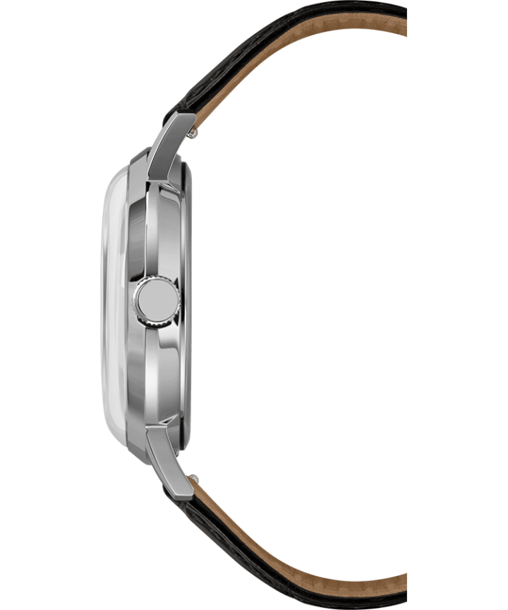 Timex x Todd Snyder Beekman 40mm SST Leather Strap Watch Stainless-Steel/Black large