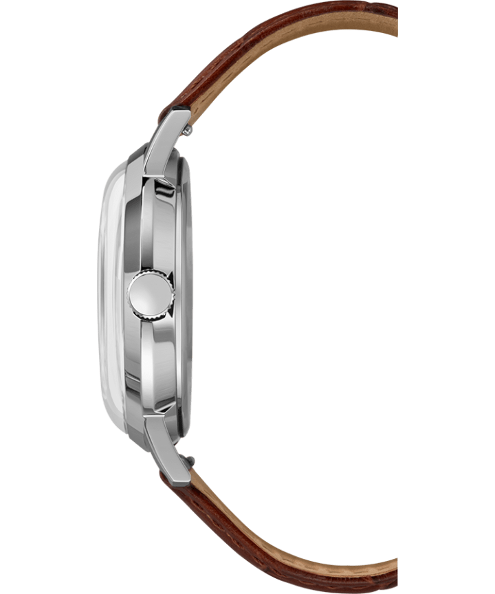 Timex x Todd Snyder Beekman 40mm Leather Strap Watch Stainless-Steel/Brown/Cream large