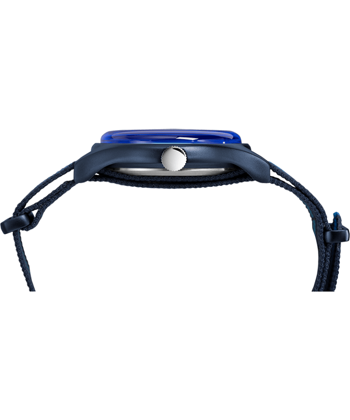 MK1 Aluminum California 40mm Fabric Strap Watch Blue large