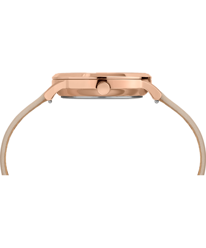 Waterbury Classic 36mm Leather Strap Watch Rose-Gold-Tone/Tan/White large