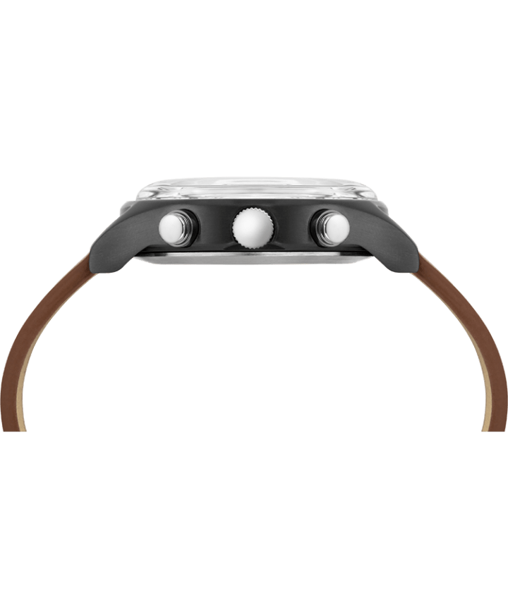 MK1 Supernova™ Chronograph 42mm Leather Strap Watch Gray/Brown/Black large