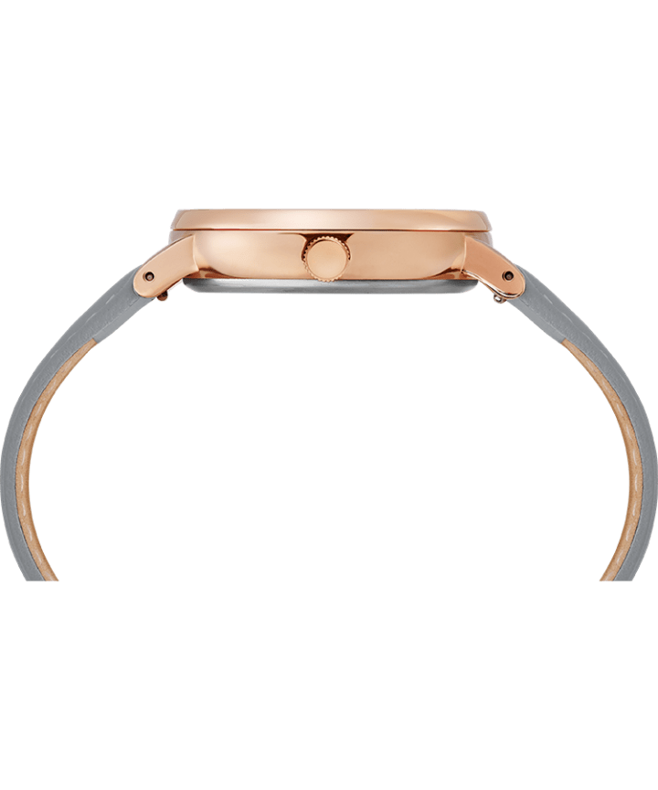 Fairfield 37mm Leather Strap Watch Rose-Gold-Tone/Gray/Cream large