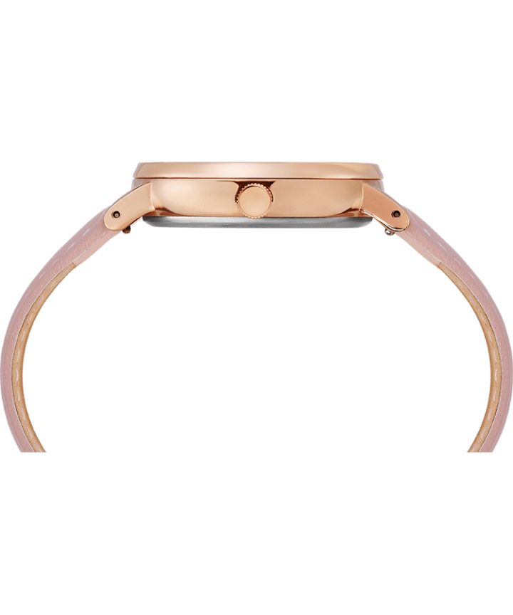 Fairfield 37mm Leather Strap Watch Rose-Gold-Tone/Pink/Cream large