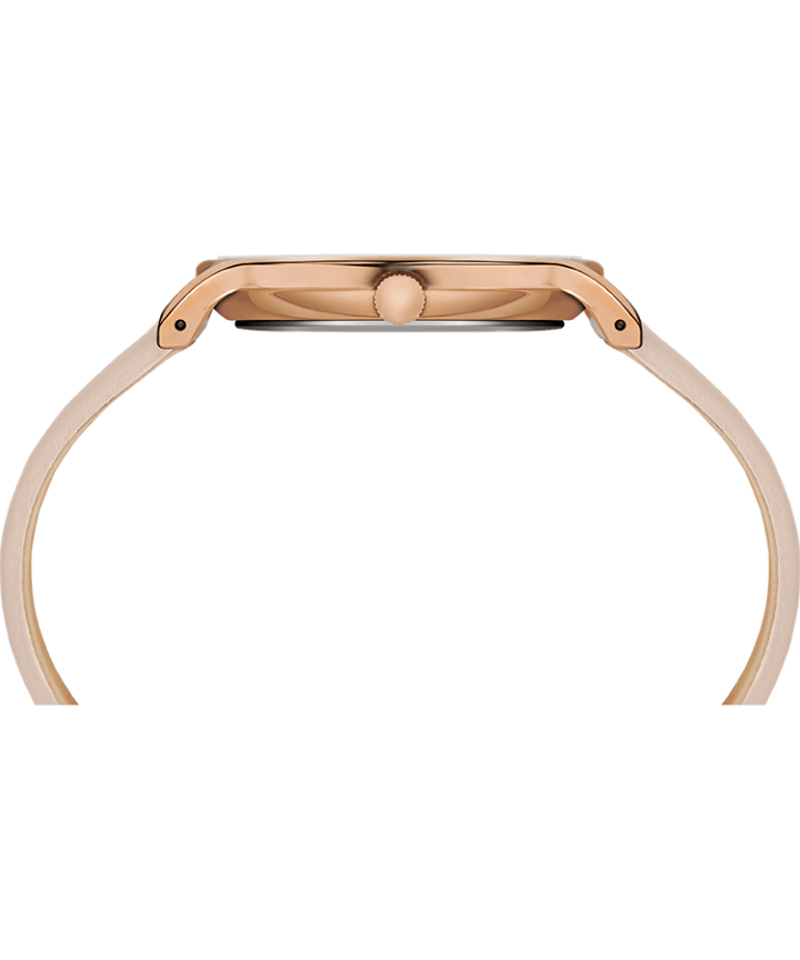 Transcend 38mm Leather Strap Watch Rose-Gold-Tone/Pink/Mother-of-Pearl large