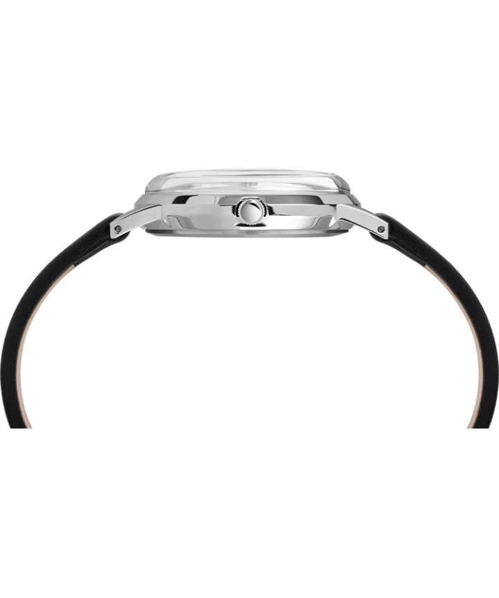 Zegarek Timex x Peanuts wyłącznie dla Todda Snydera z 34mm kopertą i skórzanym paskiem Stalowy/Czarny/Szary large