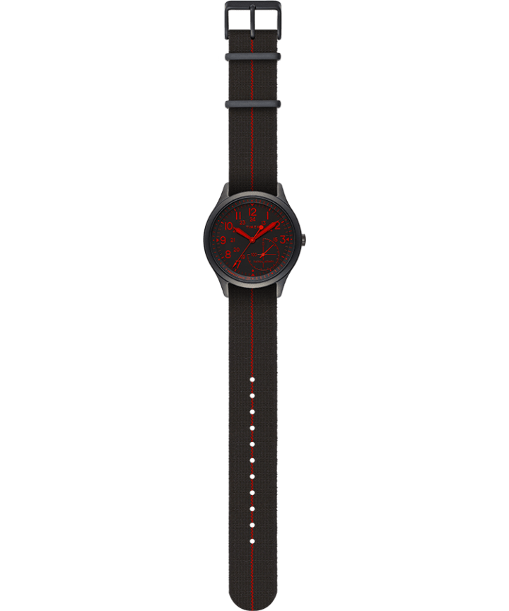 IQ+ MOVE 41mm Elastic Fabric Strap Watch Black large