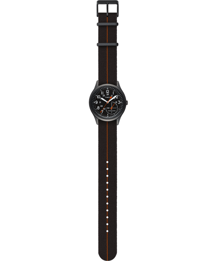 IQ+ MOVE 41mm Elastic Fabric Strap Watch Black large