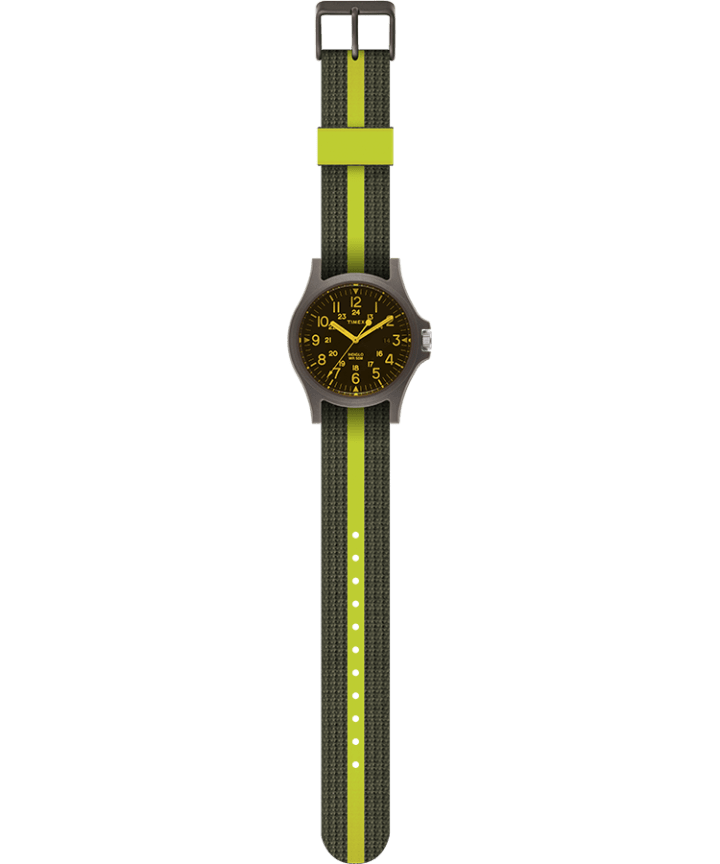 Acadia 40mm Fabric Strap Watch Green/Black large