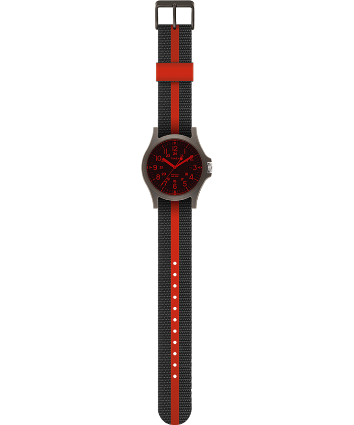 Acadia 40mm Fabric Strap Watch Green/Black large
