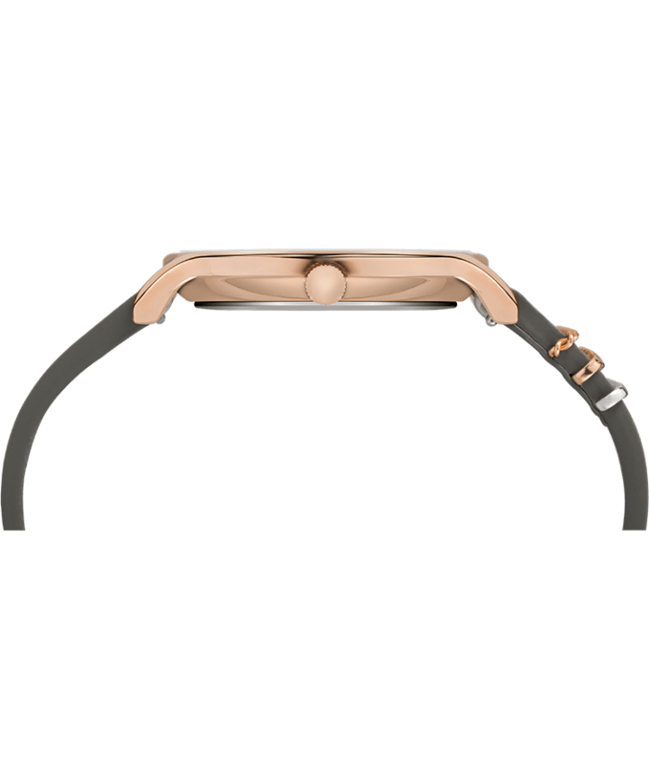 Transcend 38mm Leather Strap Watch Rose-Gold-Tone/Gray/White large