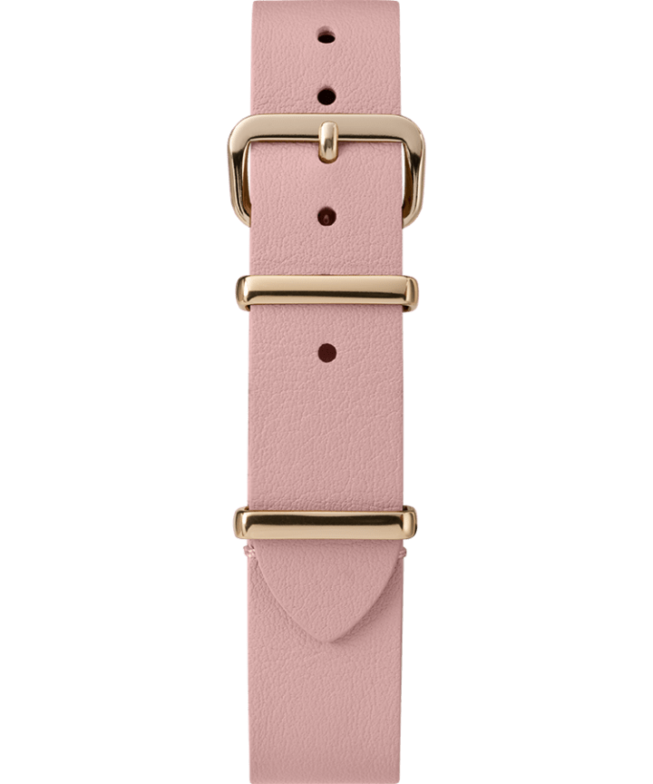 16mm Leather Slip-Thru Single Layer Strap Pink large