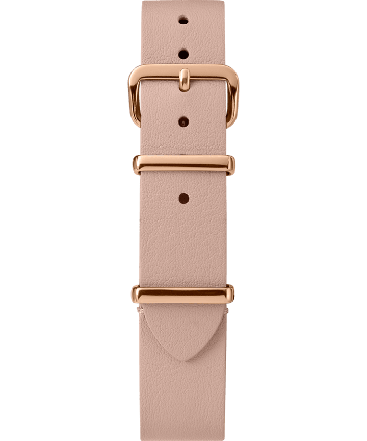 16mm Leather Slip-Thru Single Layer Strap Tan large