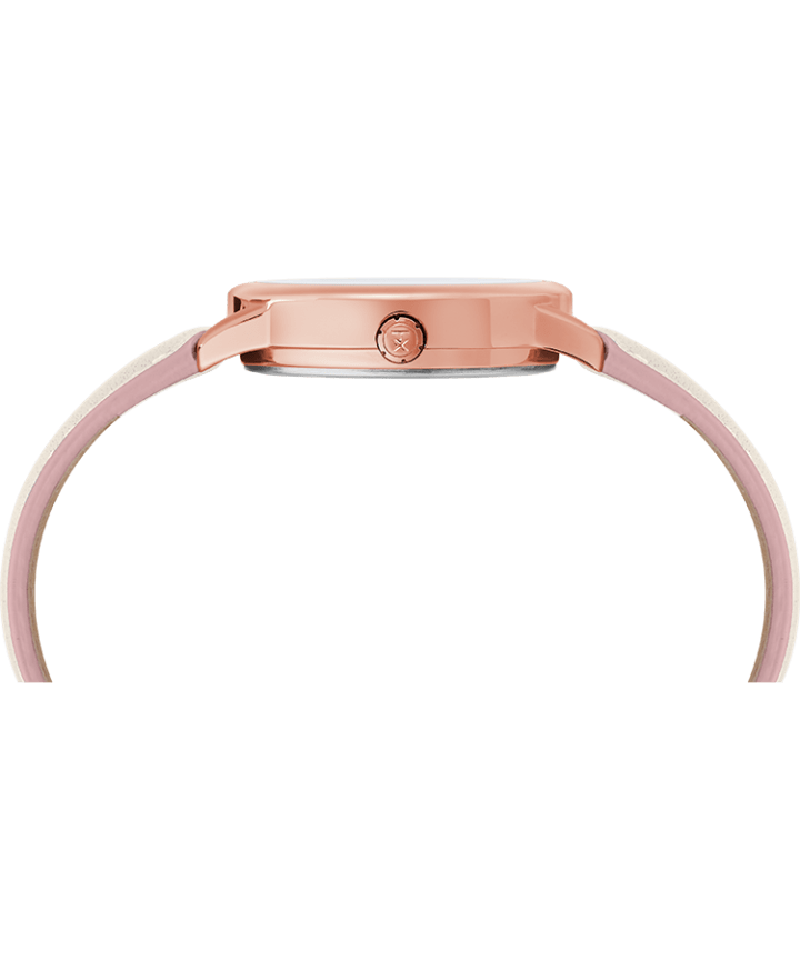 Easy Reader Color Pop 30mm Leather Strap Watch Rose-Gold-Tone/Cream large