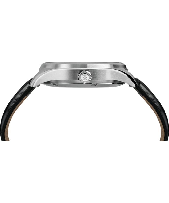 Waterbury Classic Automatic 40mm Leather Strap Watch Stainless-Steel/Black/White large