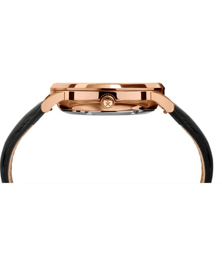 Waterbury Classic Automatic 40mm Leather Strap Watch Rose-Gold-Tone/Brown/Black large