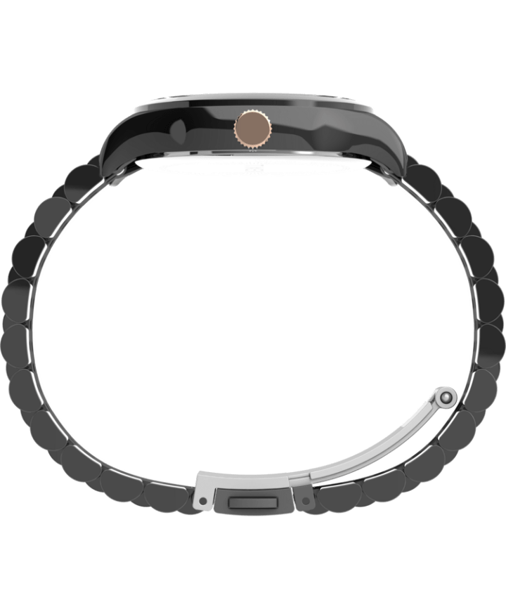 Waterbury Traditional 34mm Stainless Steel Bracelet Watch Gunmetal/Black/Rose-Gold-Tone large