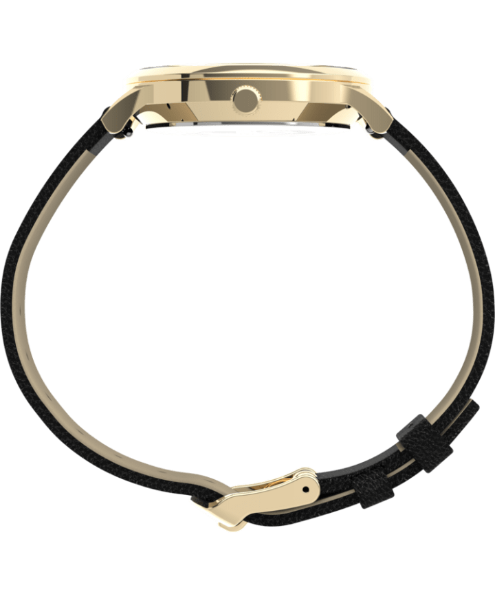 Waterbury Classic 36mm Leather Strap Watch Gold-Tone/Black/White large