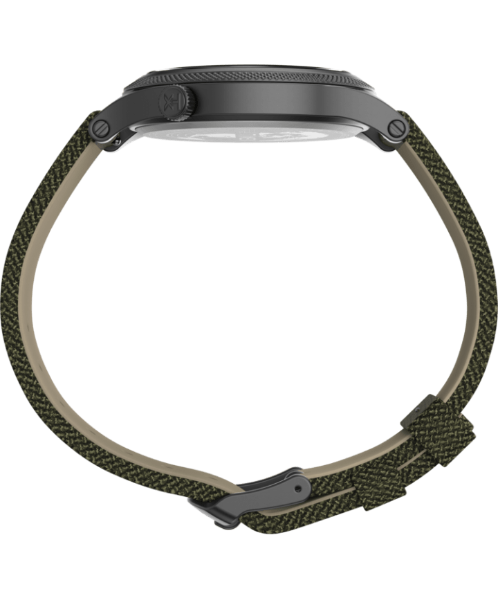 Allied LT 40mm Fabric Strap Watch Gunmetal/Green large