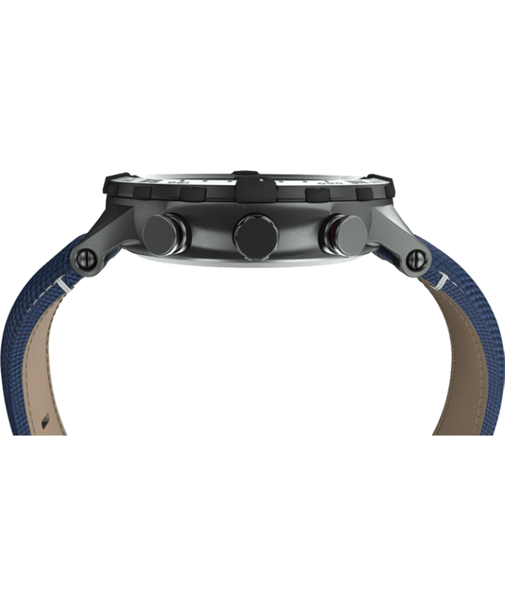 Allied® Tide-Temp-Compass with Intelligent Quartz® Technology 45mm Fabric Strap Watch Gunmetal/Blue large