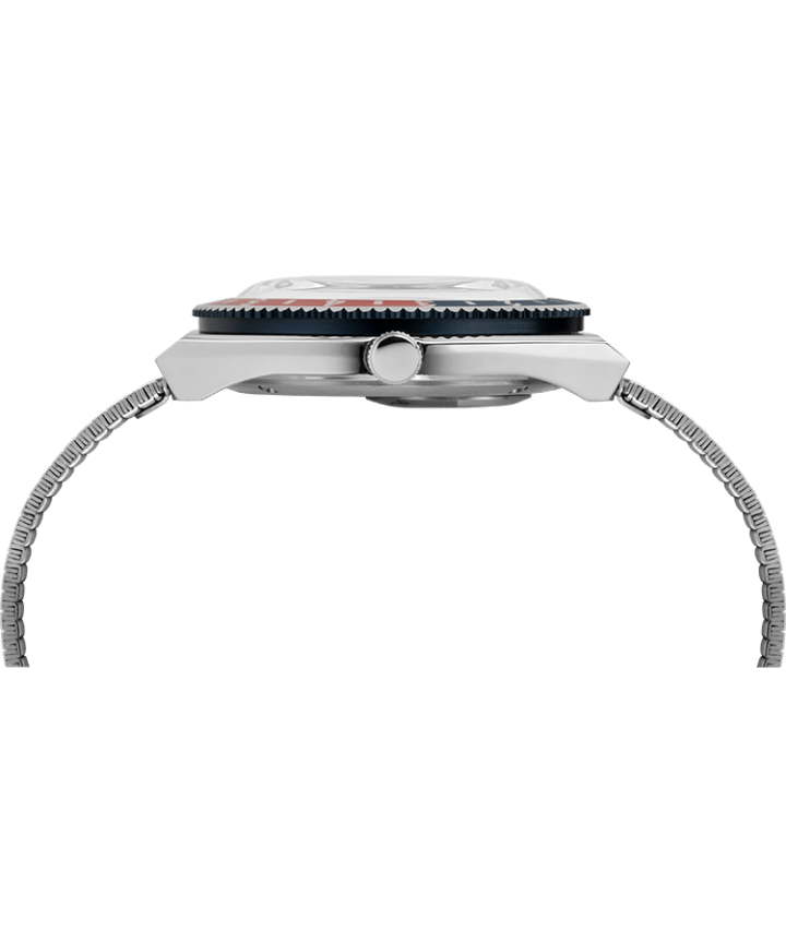 Q Timex Reissue 38mm Stainless Steel Bracelet Watch Stainless-Steel/Blue large