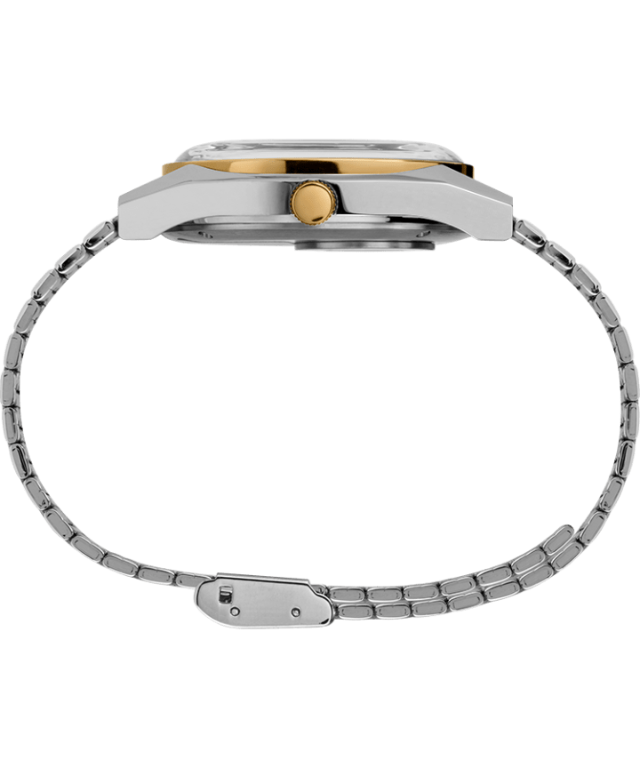 Montre Q Timex Reissue Falcon Eye 38 mm Bracelet en acier inoxydable Acier inoxydable/Bleu/Doré large