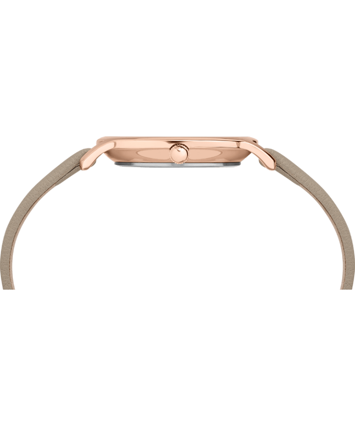 25th Hour 34mm Leather Strap Watch Rose-Gold-Tone/Blue/Silver-Tone large