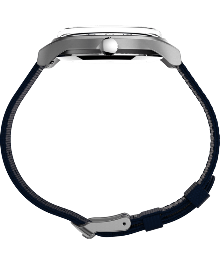 Timex x Space Snoopy - MK1™ Steel 40mm Fabric Strap Watch Silver-Tone/Blue large