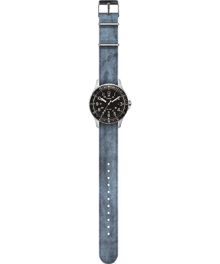 Navi Ocean 38mm Fabric Strap Watch Black/Blue large