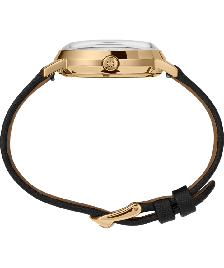 Celestial Opulence Automatic 38mm Textured Strap Watch Gold-Tone/Black large
