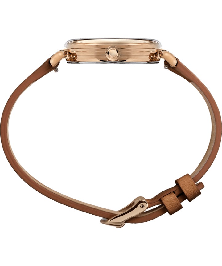 Model 23 33mm Leather Strap Watch Gold-Tone/Tan/Champagne large