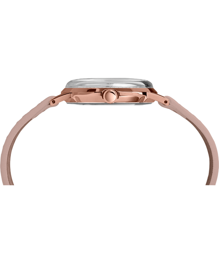 Marlin® Hand-Wound 34mm Leather Strap Watch Rose-Gold-Tone/Pink large