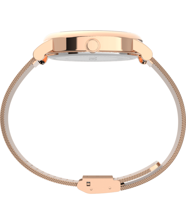 Full Bloom with Swarovski® Crystals 38mm Mesh Bracelet Watch Rose-Gold-Tone/White large