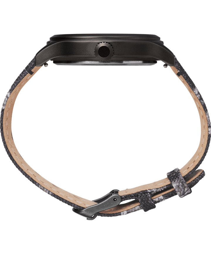 Timex Expedition Scout 43mm Fabric Strap Watch with Mossy Oak® Camo Pattern Black/Brown large