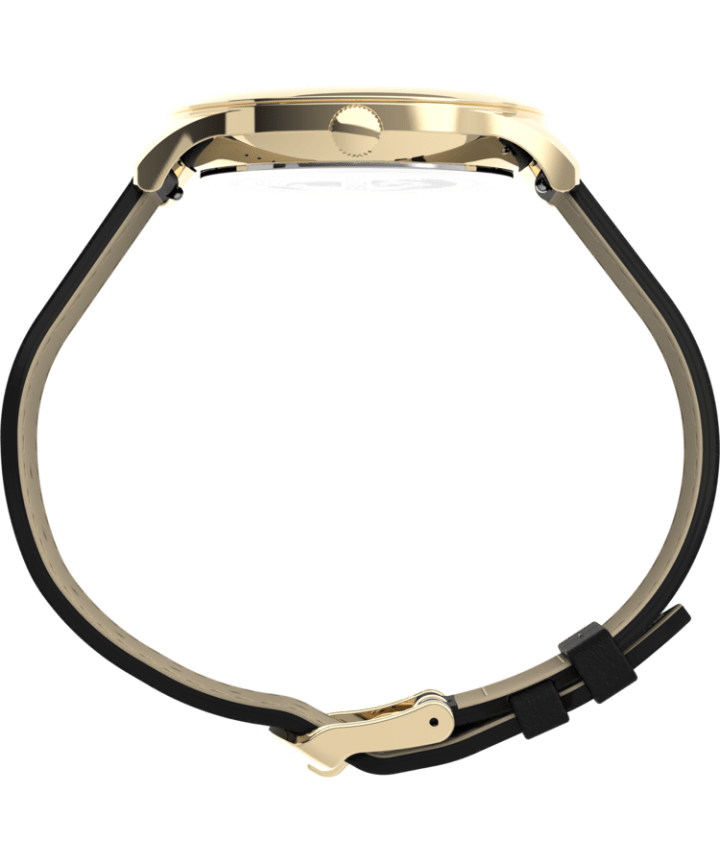 Easy Reader® Gen1 40mm Leather Strap Watch Gold-Tone/Black/White large
