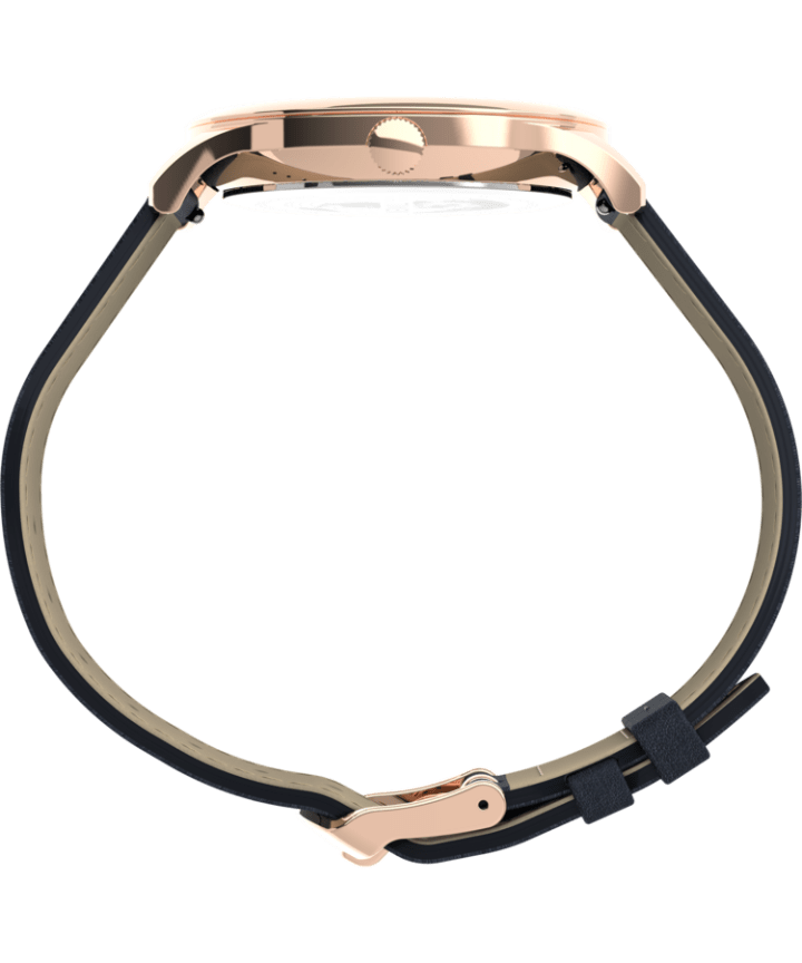 Easy Reader® Gen1 40mm Leather Strap Watch Rose-Gold-Tone/Blue large