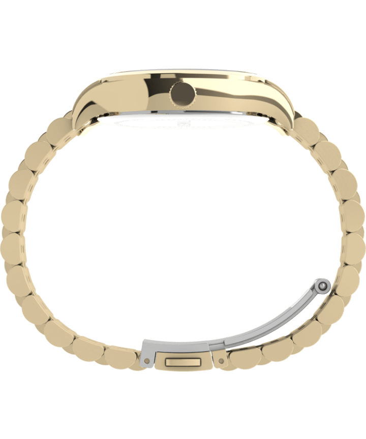 Waterbury Neon 34mm Stainless Steel Bracelet Watch Gold-Tone/Cream large