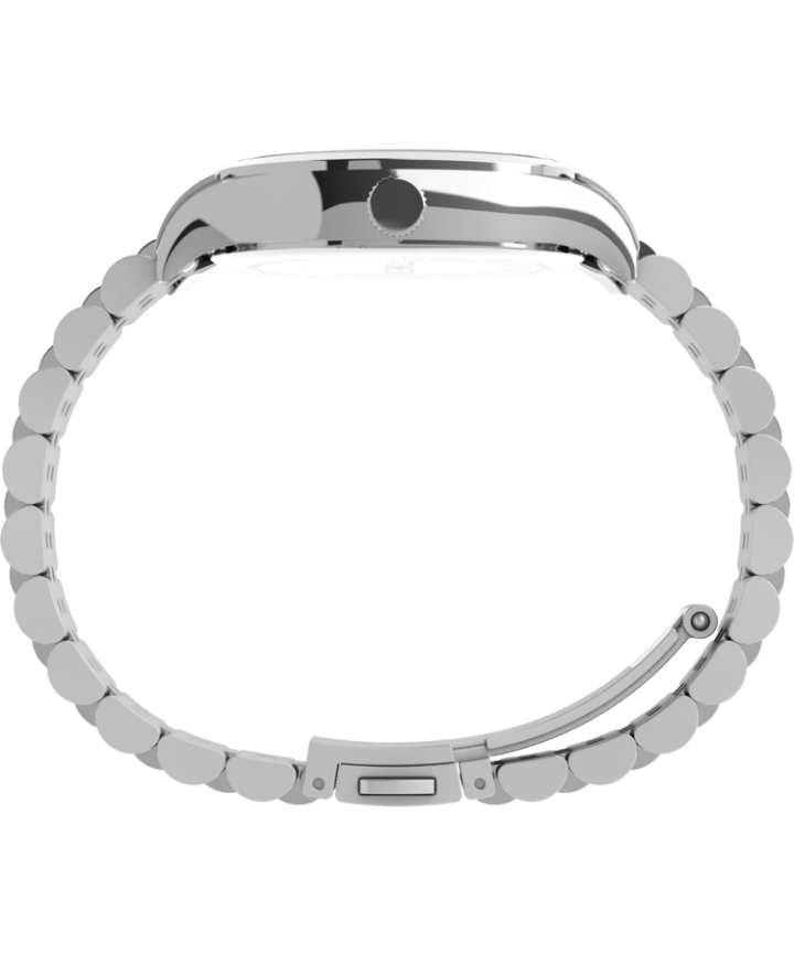 Waterbury Neon 34mm Stainless Steel Bracelet Watch Stainless-Steel/White large