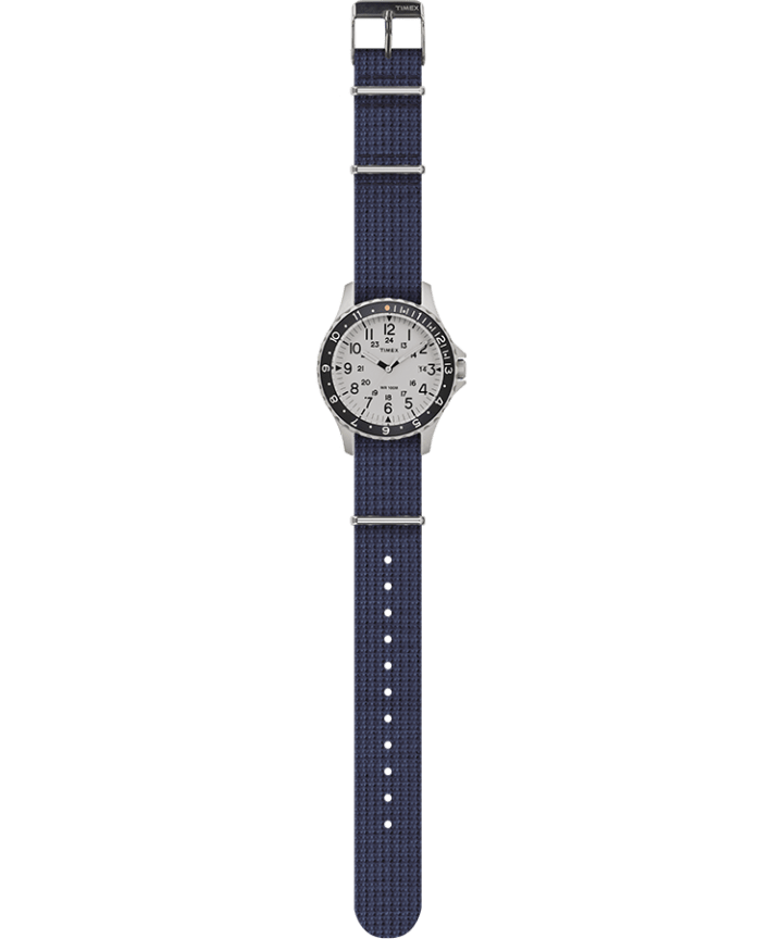 Navi Ocean 38mm Fabric Strap Watch Blue/White large