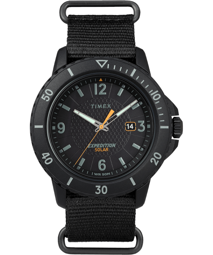 Expedition Gallatin Solar 44mm Fabric Strap Watch Black large