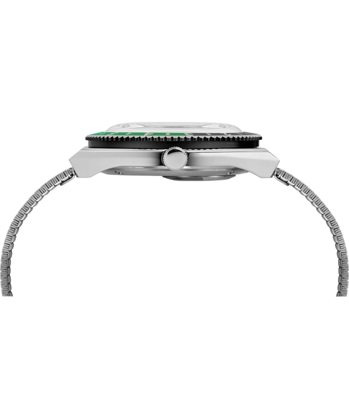 Q Timex Reissue 38mm Stainless Steel Bracelet Watch Stainless-Steel/Black/Green large