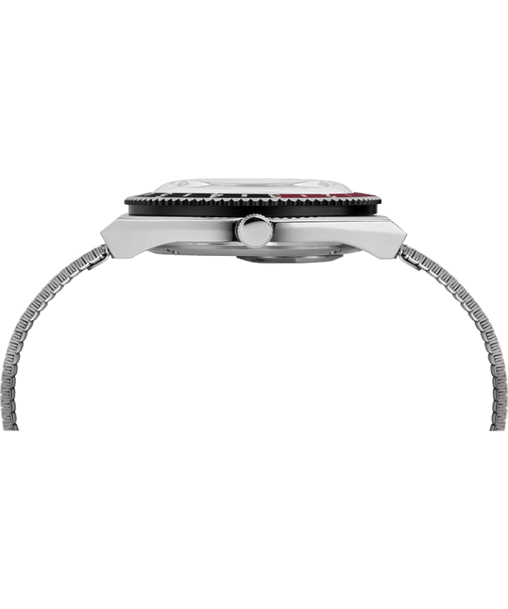 Q Timex Reissue 38mm Stainless Steel Bracelet Watch Stainless-Steel/Black/Red large