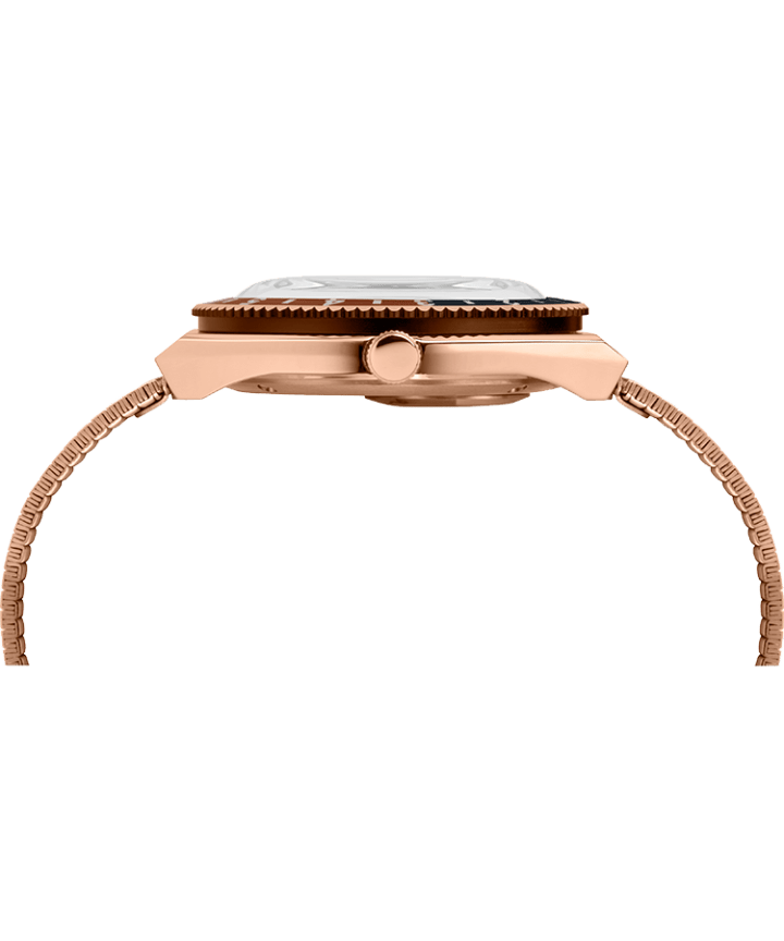 Q Timex Reissue 38mm Stainless Steel Bracelet Watch Rose-Gold-Tone/Black large
