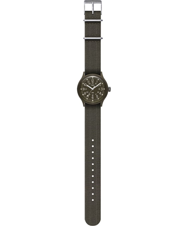 MK1 36mm Fabric Strap Watch Black/Green large