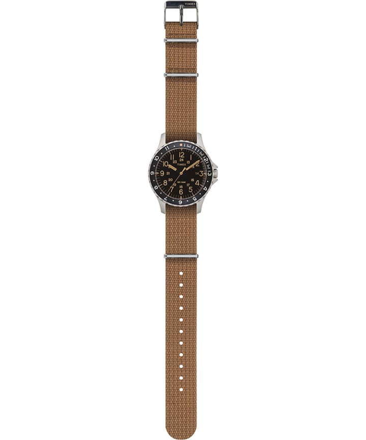 Navi Ocean 38mm Fabric Strap Watch Black/Orange large