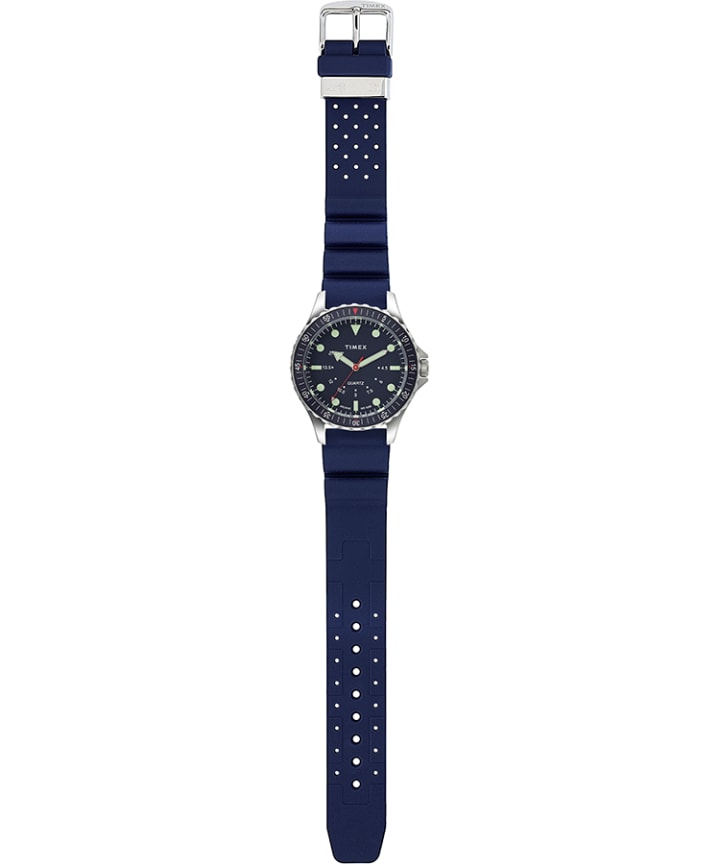 Navi Depth 38mm Silicone Strap Watch Blue/Blue large