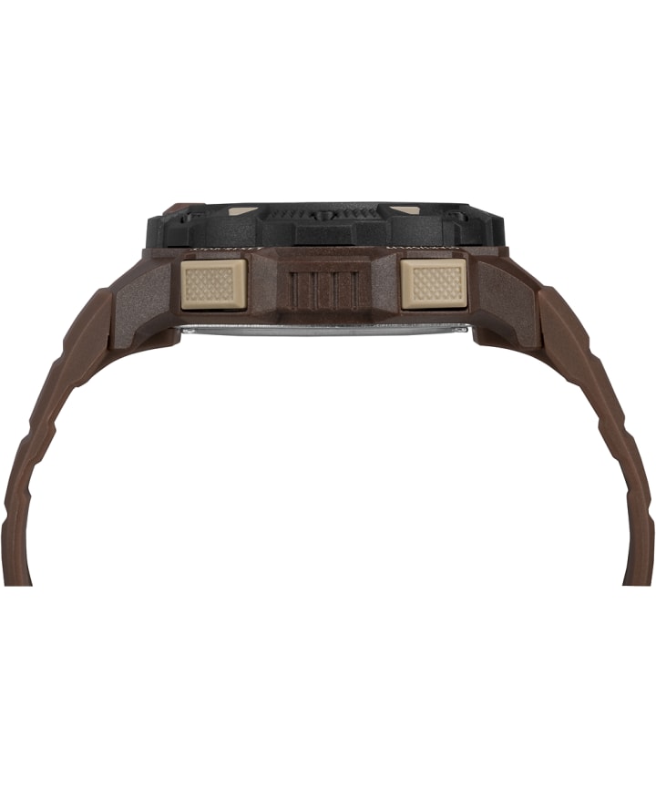 Expedition Base Shock 45mm Resin Strap Watch Brown/Black large