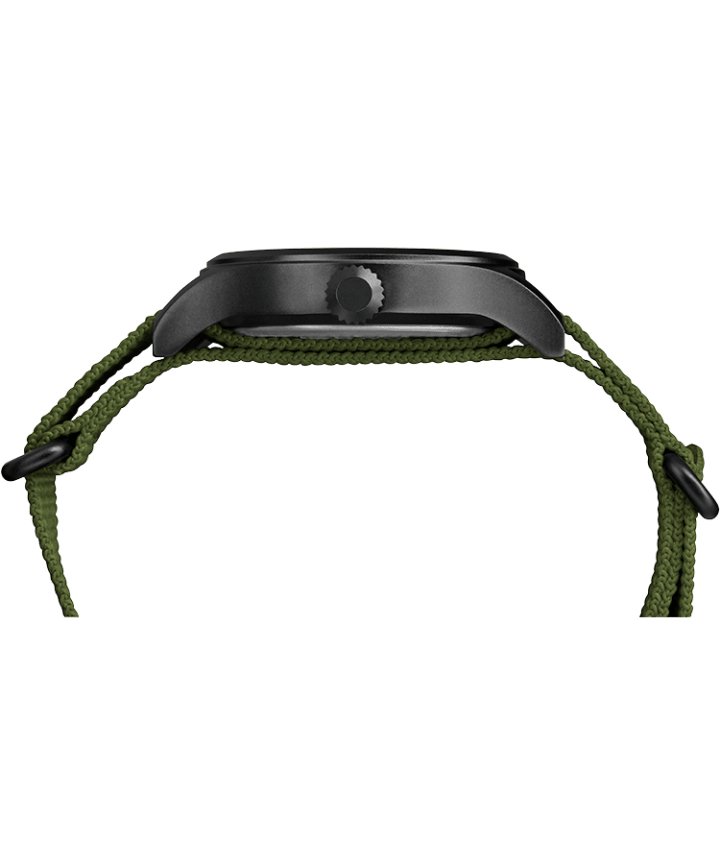 Expedition Scout 40mm Fabric Slip-Thru Strap Watch Black/Green/Natural large
