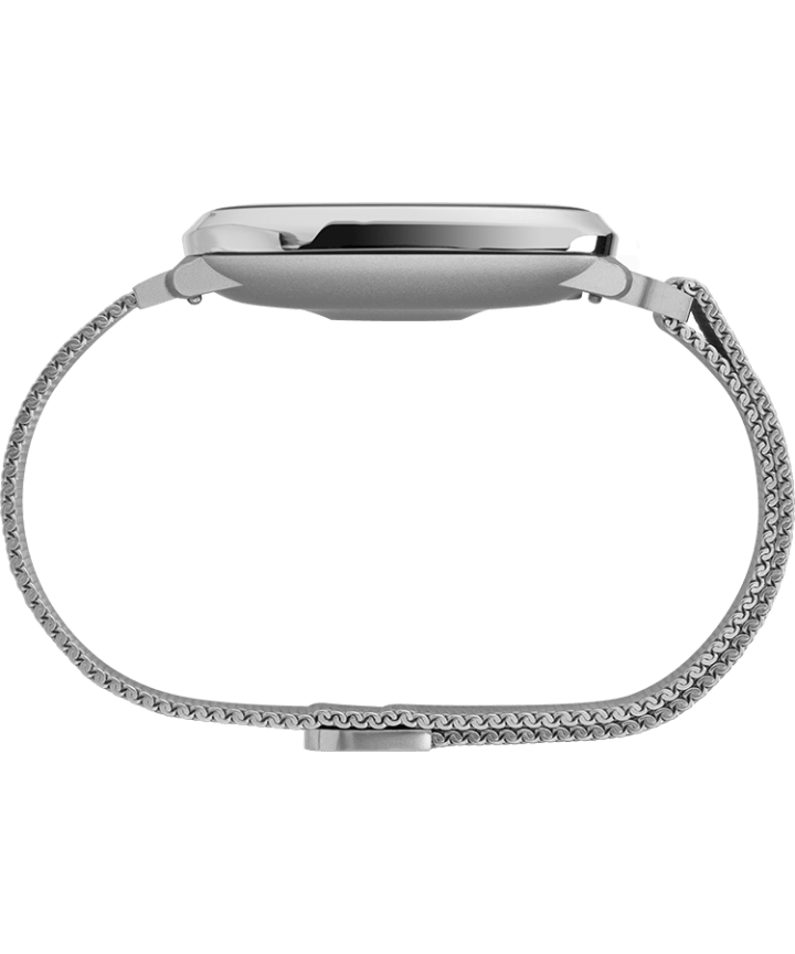 iConnect® by Timex Premium Active 36mm Mesh Bracelet Smartwatch Silver-Tone large
