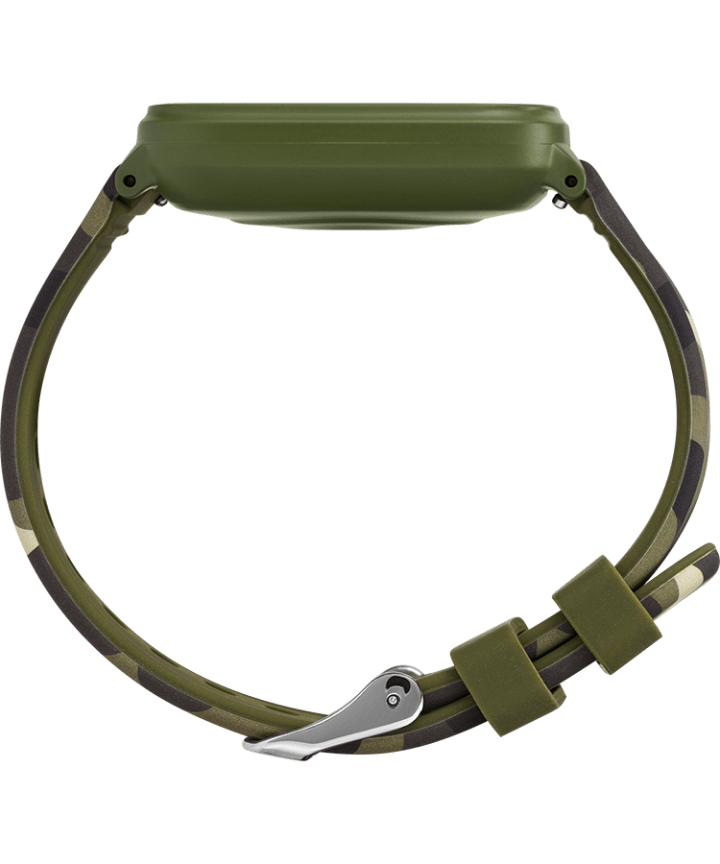 iConnect® by Timex Kids Active 37mm Resin Strap Smartwatch Green/Camo large